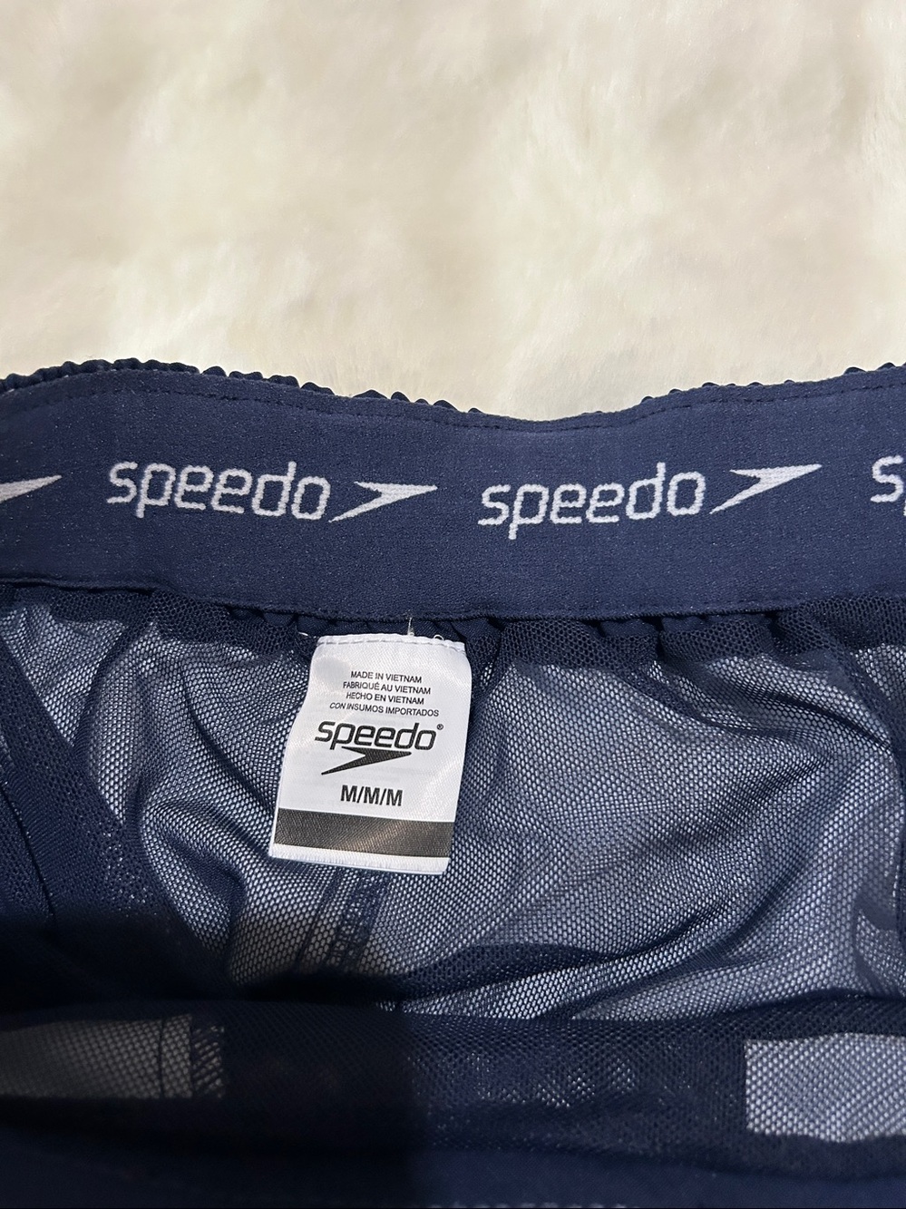 Speedo Blue, Red & White Striped Men's Swim Board Shorts Size M — image 8 of 8